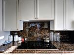 Beautiful granite counters in kitchen 